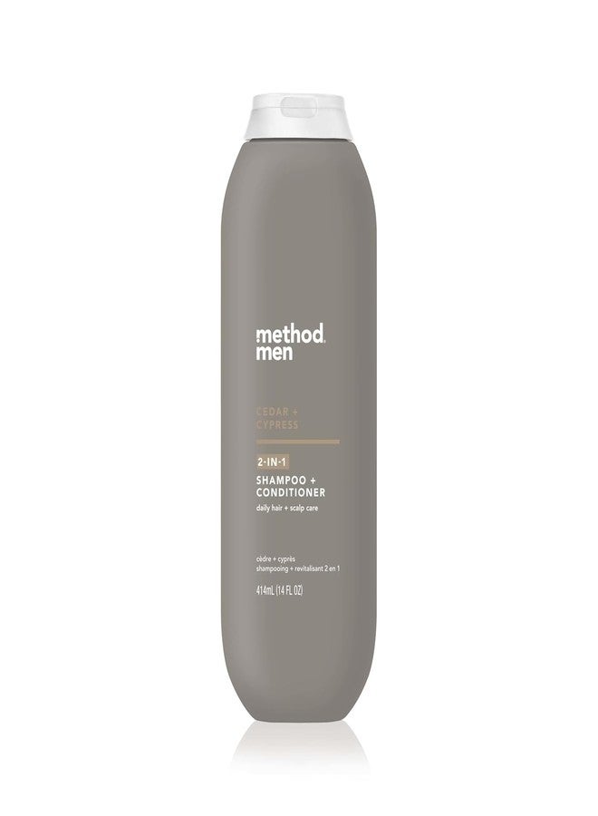 Method Men 2-in-1 Shampoo and Conditioner, Cedar + Cypress - Cleans and Conditions with Argan and Jojoba Oil - Made without Parabens - 14 oz - Image 1