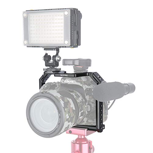 NICEYRIG Camera Cage for Canon 80D 90D 70D, with NATO Rail Cold Shoe and 1/4 3/8 Locating Hole - 371 - Image 5