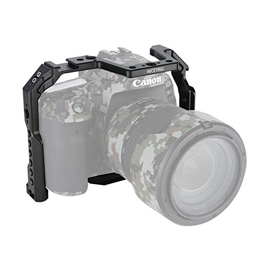 NICEYRIG Camera Cage for Canon 80D 90D 70D, with NATO Rail Cold Shoe and 1/4 3/8 Locating Hole - 371 - Image 2