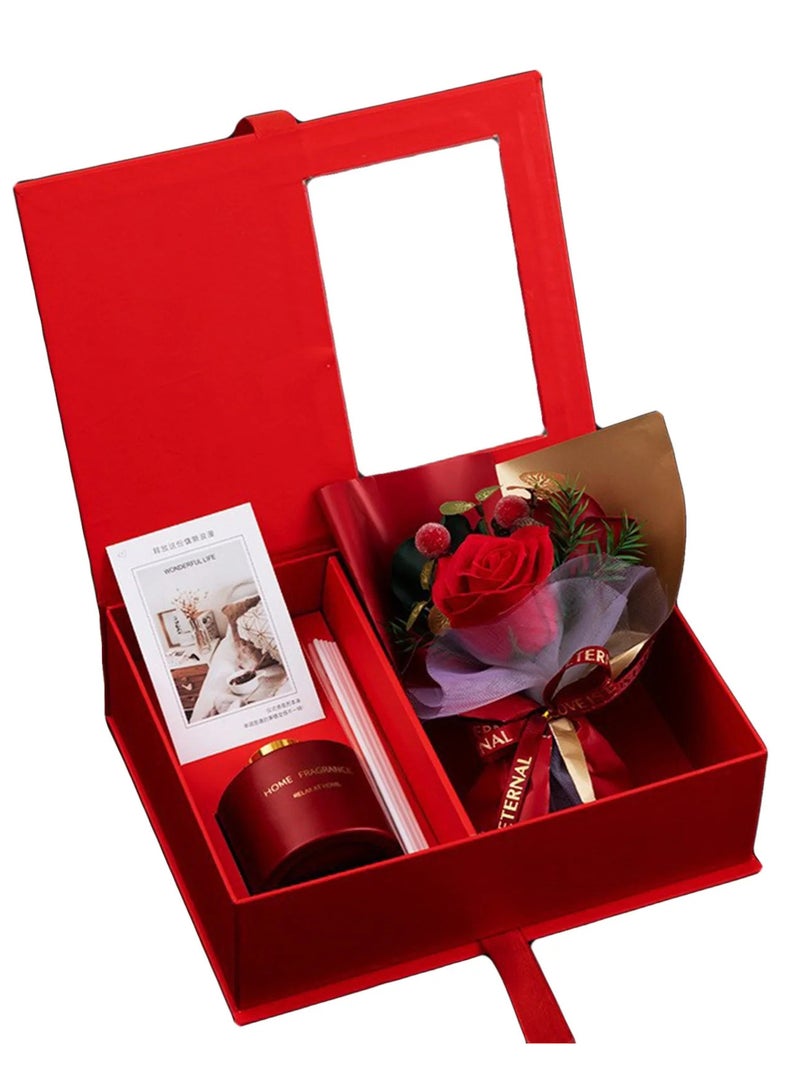 Gifts for Women for Birthday Women's Day Mother's Day,BOUQUET Gifts for Women,A Bottle Of Home Fragrance And Sticks Gift Set for Women With luxurious Box (ASSORTED) - Image 3