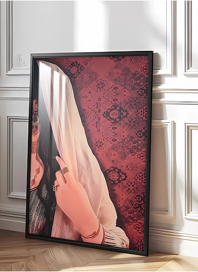4gdran Luxury wooden wall panel with abstract design, frame and clear acrylic layer  - Image 2