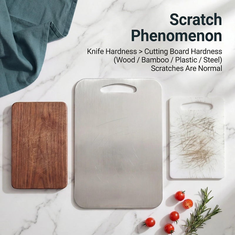 URMONA 3 PCS 304 Stainless Steel Cutting Board For Kitchen, Non-Staining&Odor-Free, Burr-Free Edges, Dishwasher Safe, Non Toxic Cutting Boardï¼ˆS+M+Lï¼‰ - Image 3