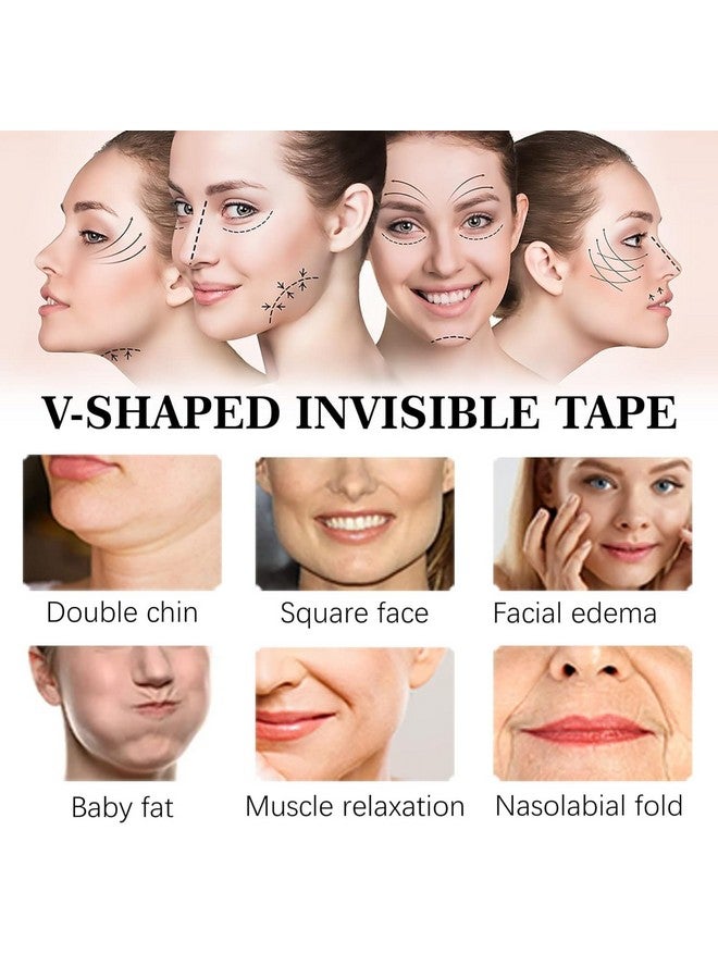 COYRASTH 40 Patch V-Shaped Mask Invisible Tape Soft Elastic Face Adhesive Tape for Instant Face Lift Wrinkle Reduction & Firming Transparent Makeup Tape for Eyes Neck & Jawline Long-Lasting Elasticity - Image 3
