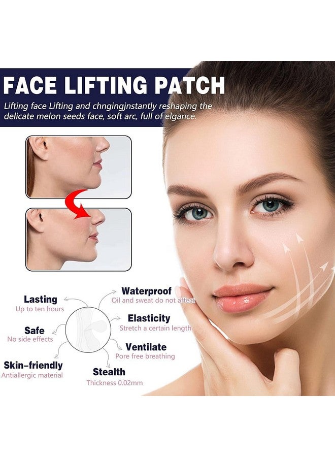 COYRASTH 40 Patch V-Shaped Mask Invisible Tape Soft Elastic Face Adhesive Tape for Instant Face Lift Wrinkle Reduction & Firming Transparent Makeup Tape for Eyes Neck & Jawline Long-Lasting Elasticity - Image 4