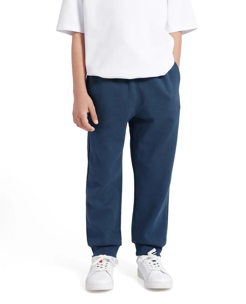 رير ونز Rare Ones Kids Sero Dark Teal Cotton Poly Drawstring Printed Trackpant