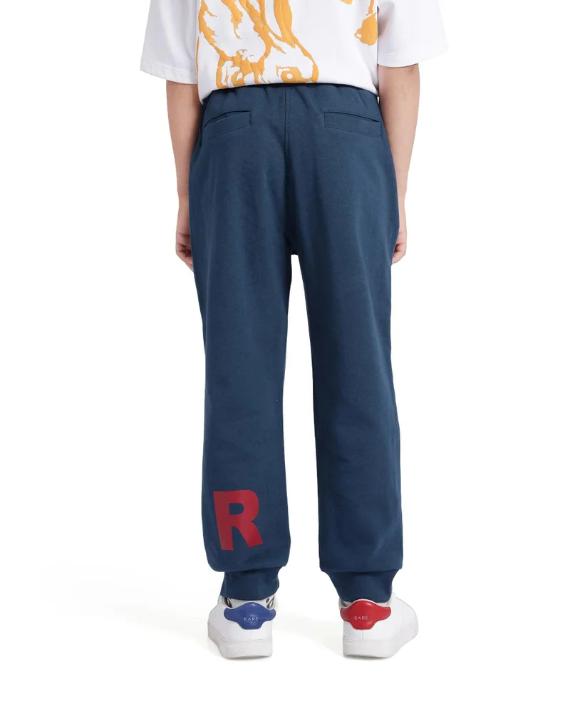 Rare Ones Rare Ones Kids Sero Dark Teal Cotton Poly Drawstring Printed Trackpant