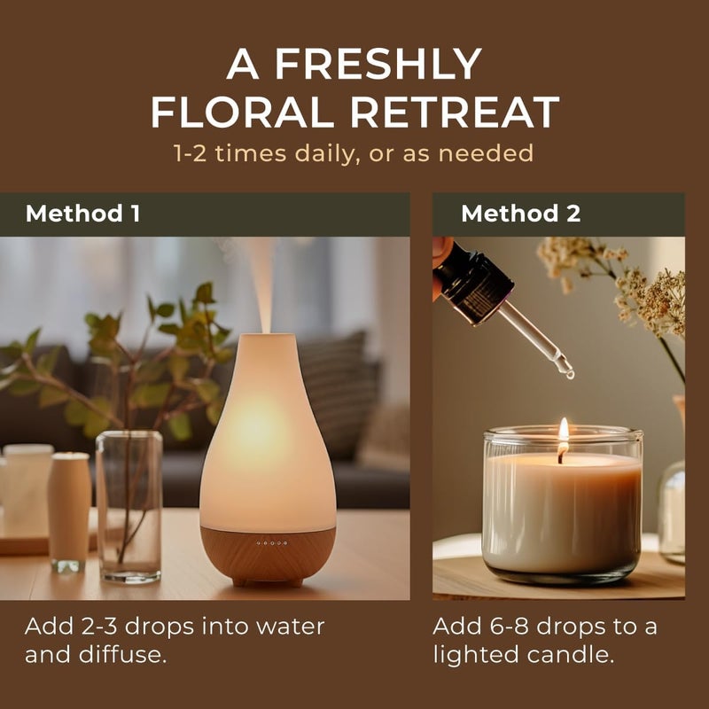 Gya Labs Egyptian Geranium Essential Oil - 0.34 Fl Oz - for Hair, Skin, Diffuser, Aromatherapy & DIY Candle Making Scent - Image 4