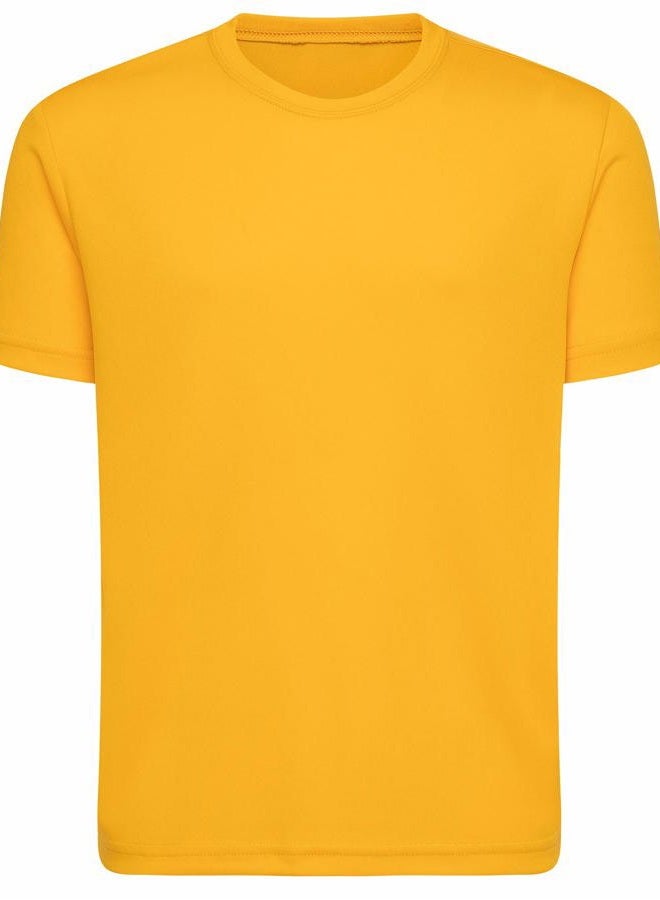 Opna Youth Boys Dri Fit Athletic T Shirts for Boys & Girls Sports Undershirt – Youth & Teen Sizes Gold-M - Image 1