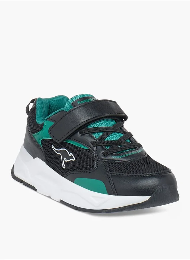 كانغاروس Boys Panelled Lace Detail Sports Shoes with Hook and Loop Closure