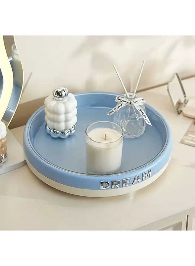 2 Pieces 360 Degree Rotating Cosmetic Organizer Countertop Makeup Storage Tray White Durable Plastic Bathroom Accessory Kitchen Spice Rack - Image 5