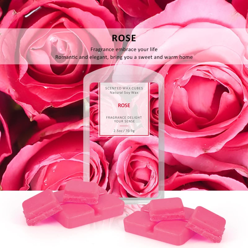 Strn Wax Melts Soy Wax Cubes 4 Pack Scented Wax Melts Warmer  Scented Wax Cubes For Warmers Soy Wax Cubes Candle Wax Melts  Rose  Lavender  Jasmine  Cherry (4 X 2.5Oz) - Image 4