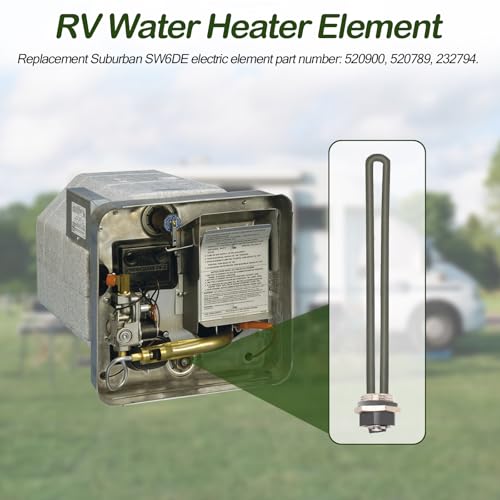 RO6G 520900 RV Water Heater Element Replacement Suburban SW10DE SW6DE SW12DE Suburban RV Water Heaters Element 120V 1440W with Dual Hex Wrench Socket - Image 2