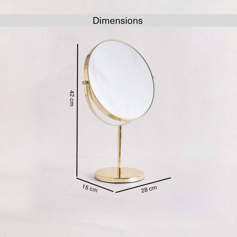 Pan Home Double Sided Vanity Mirror Gold - Image 5