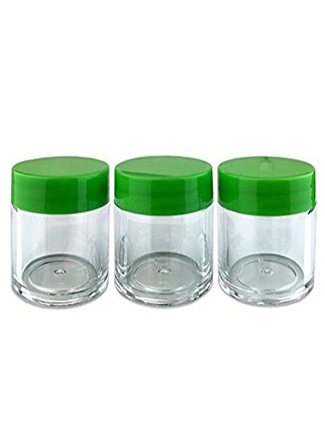 Beauticom 6 Piece 1 oz. USA Acrylic Round Clear Jars with Flat Top Lids for Creams, Lotions, Make Up, Cosmetics, Samples, Herbs, Ointments (6 Pieces Jars + Lids, GREEN) - Image 4