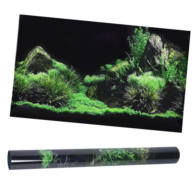 Aquarium Background Sticker Fish Water Grass Landscape PVC Adhesive 61x40cm - Image 3