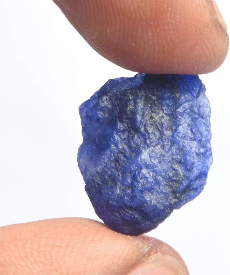 GEMHUB Natural Blue Sapphire Rough Gemstones 8-200 Carats Raw Crystals and Healing Stones Loose Gemstone Necklace For Women And Men - Image 4