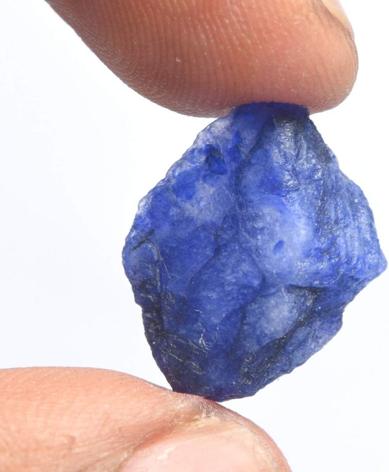 GEMHUB Natural Blue Sapphire Rough Gemstones 8-200 Carats Raw Crystals and Healing Stones Loose Gemstone Necklace For Women And Men - Image 2
