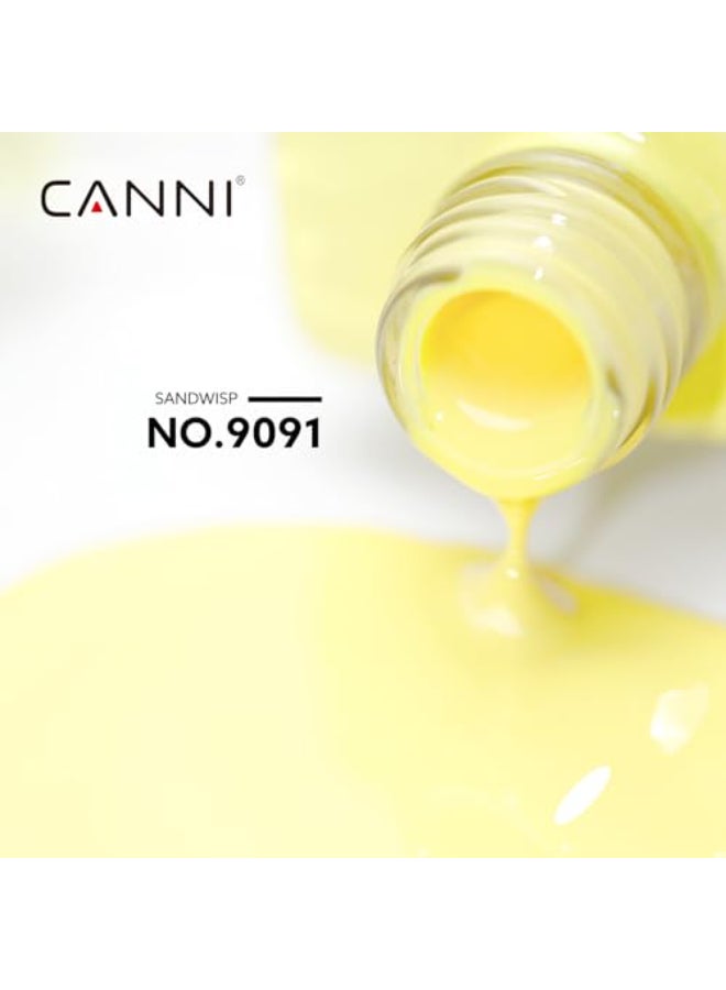 CANNI Yellow Gel Nail Polish 1Pcs Light Yellow Gel Polish Bright Pastel Color High Gloss Soak Off U V Nail Manicure Salon DIY - Image 3