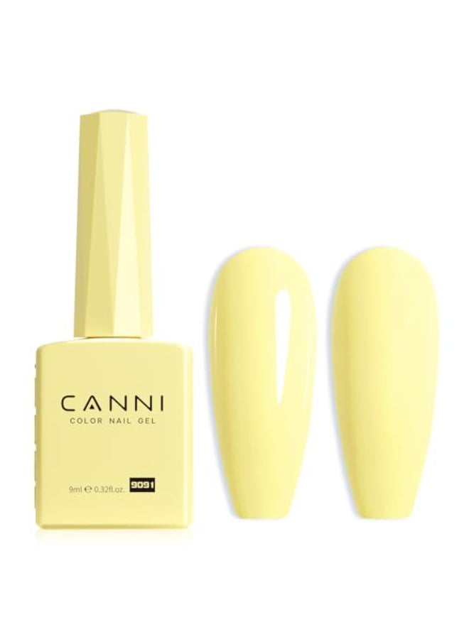 CANNI Yellow Gel Nail Polish 1Pcs Light Yellow Gel Polish Bright Pastel Color High Gloss Soak Off U V Nail Manicure Salon DIY - Image 1