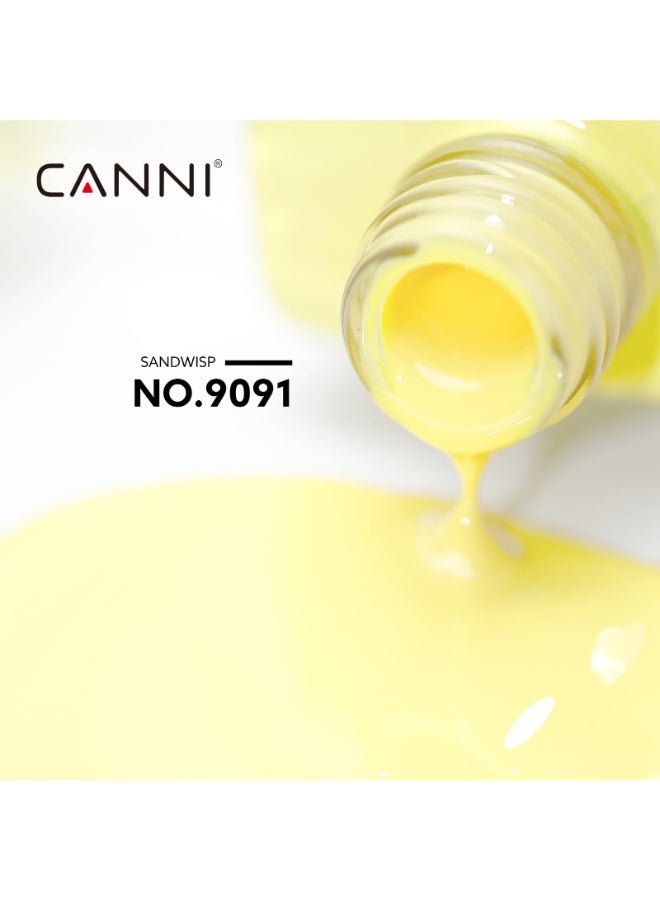 CANNI Yellow Gel Nail Polish 1Pcs Light Yellow Gel Polish Bright Pastel Color High Gloss Soak Off U V Nail Manicure Salon DIY - Image 4