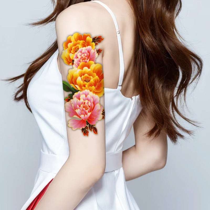 Flower arm tattoo stickers Yuanhua tattoo stickers manufacturers spot wholesale waterproof half arm tattoo cross-border supply - Image 5
