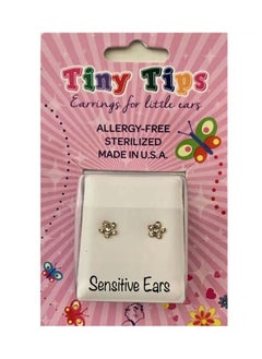 Tiny Tips Earstd Tt- 6004 Gr Daisy Apr Crystal