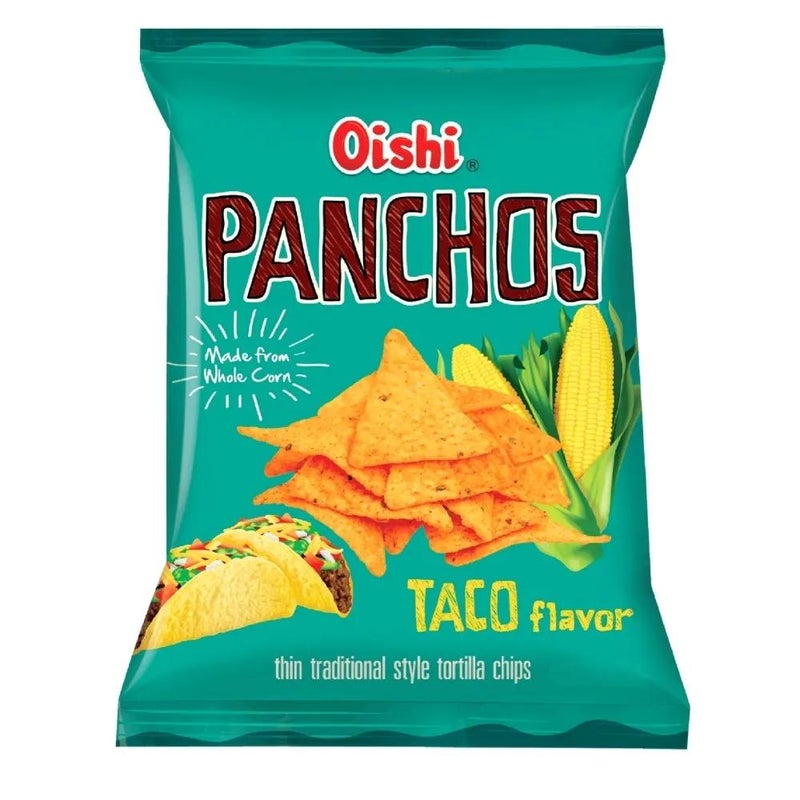 Oishi Panchos Taco Flavor Thin Traditional Style Tortilla Chips- 32gms