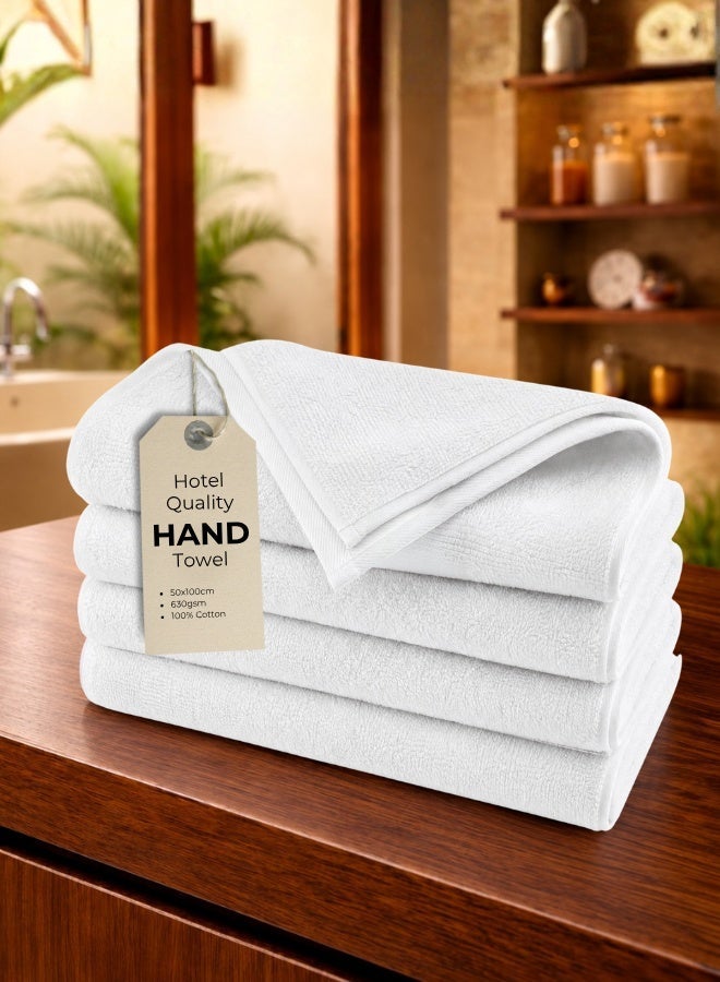 Pearl Coast International Pearl Coast Luxury Hand Towel Set – 50X100cm Premium 100% Cotton, 630 GSM – Ultra Soft, Highly Absorbent Hotel & Spa Quality Towels - Image 1