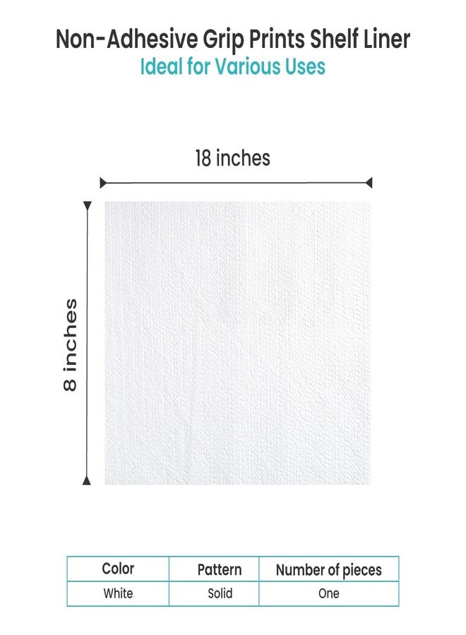 Con-Tact Brand Grip Prints Shelf Liner, Durable and Non-Adhesive Liners, Non-Slip Drawer and Cabinet Liner, 18" x 8', White, Pack of 1 Roll - Image 2