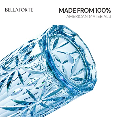BELLAFORTE Shatterproof Tritan Tall Tumbler, Set of 4, 18oz - Myrtle Beach Drinking Glasses - Unbreakable Plastic Drinking Glasses for Gifting, Parties, New Year - BPA Free - Dishwasher Safe - Blue - Image 5