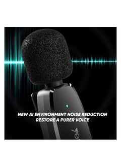 Yesido Dual Wireless Microphone, Type-C Connector, Yesido KR13 Black  - Image 3