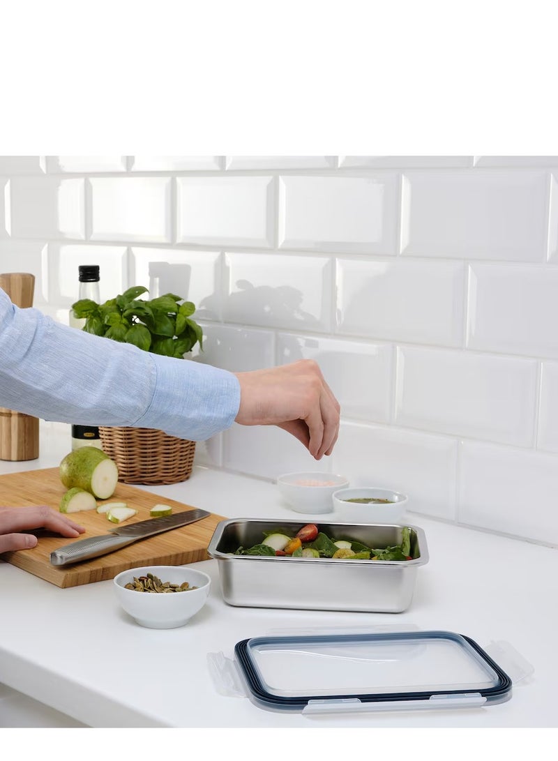 آيكيا فراكتا حافظة طعام بغطاء, مستطيل ستينلس ستيل/بلاستيك 1.0 لتر - Image 3
