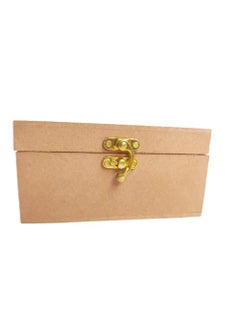 MHE MHE Rustic Wooden Rectangular Solid Wood Box for Painting 6x4x3INCH 1kg Capacity Ideal Gift  - Image 3