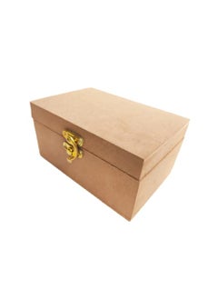 MHE MHE Rustic Wooden Rectangular Solid Wood Box for Painting 6x4x3INCH 1kg Capacity Ideal Gift  - Image 5