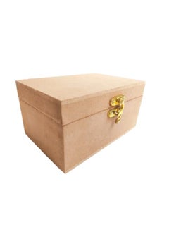 MHE MHE Rustic Wooden Rectangular Solid Wood Box for Painting 6x4x3INCH 1kg Capacity Ideal Gift  - Image 1