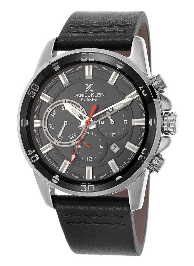 DANIEL KLEIN - Leather Chronograph Watch DK.1.12448-1 - Image 1