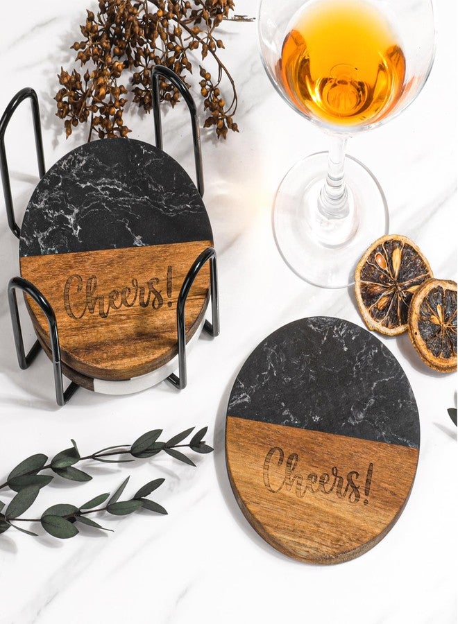 Elysirise House Warming Gifts New Home,11 Pcs Housewarming Gifts Basket for New House,Unique Housewarming Gift Baskets for Couples, Clients, Women (Black Marble) - Image 4