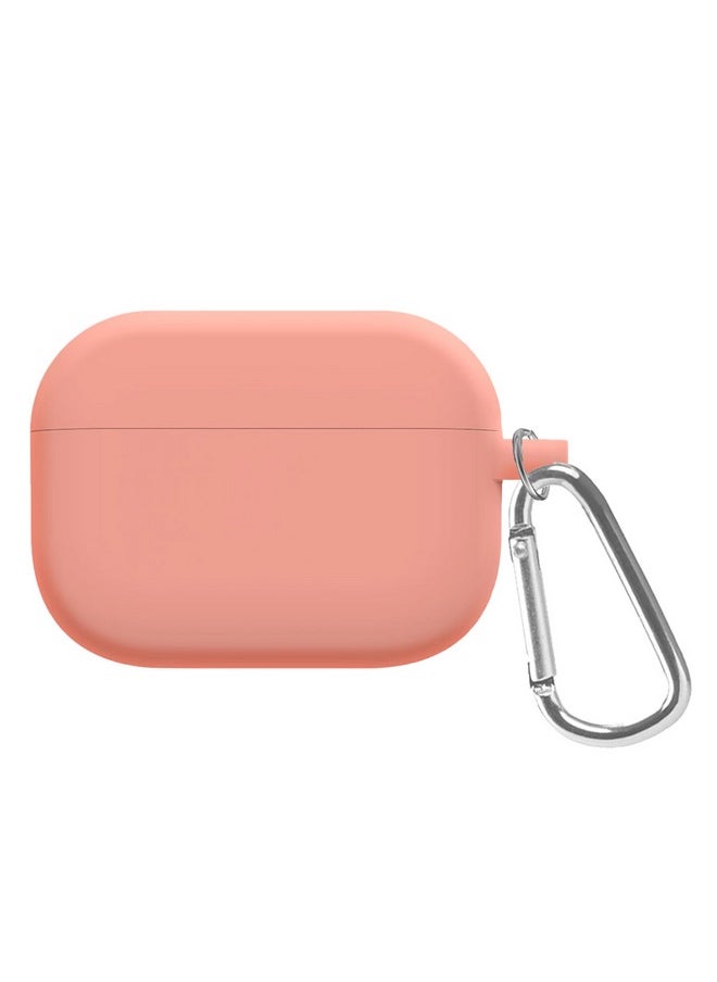 CATANES Shockproof Case For Airpod Pro Silicone Protective Case Shockproof Case Ultra Slim Cover with Keychain Carabiner Light Pink  - Image 1