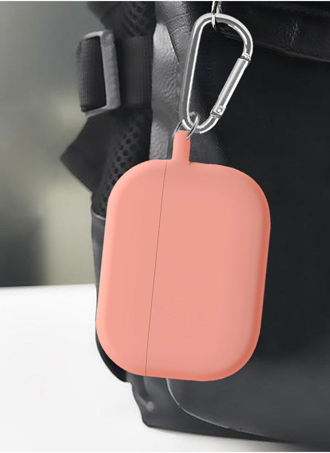 CATANES Shockproof Case For Airpod Pro Silicone Protective Case Shockproof Case Ultra Slim Cover with Keychain Carabiner Light Pink  - Image 3