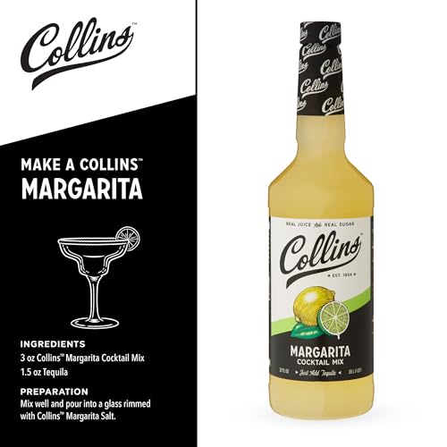 Collins Chicago Collins Margarita Mix, Made With Lime, Lemon, and Orange Juice With Natural Flavors, Cocktail Recipe Ingredient, Home Bar accessories Cocktail Mixers, 32 fl oz - Image 3