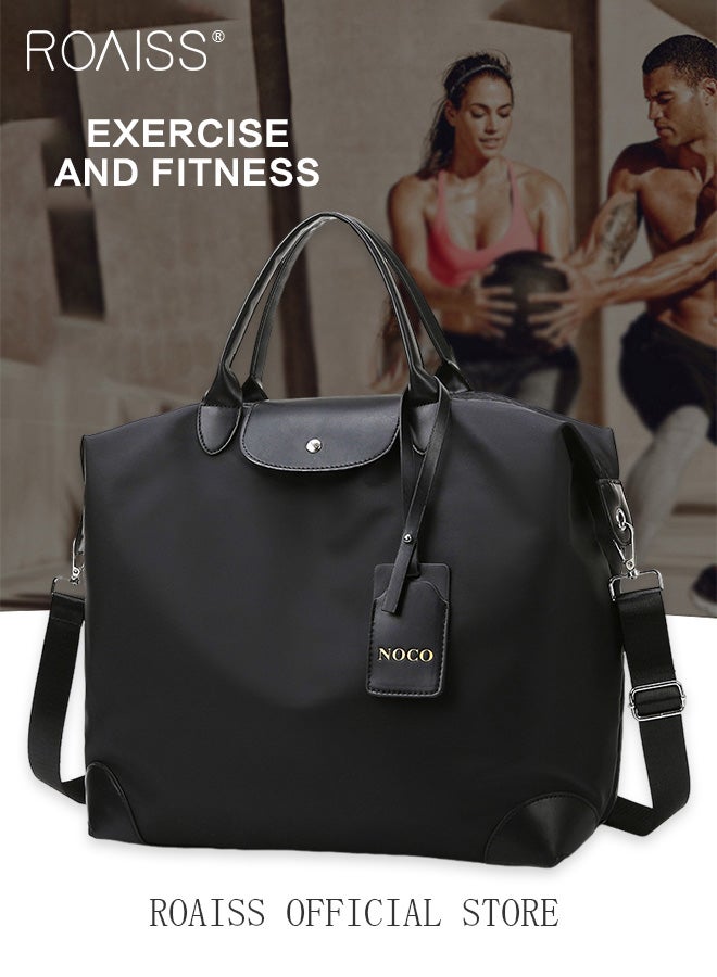 roaiss Large Capacity Tote Bag and a Small Zipper Pouch Bag Combination Set Unisex Multi-Functional Waterproof Shoulder Crossbody Bags Sets for Travel Business Trip or Gym Suitable for both Women and Men  - Image 2