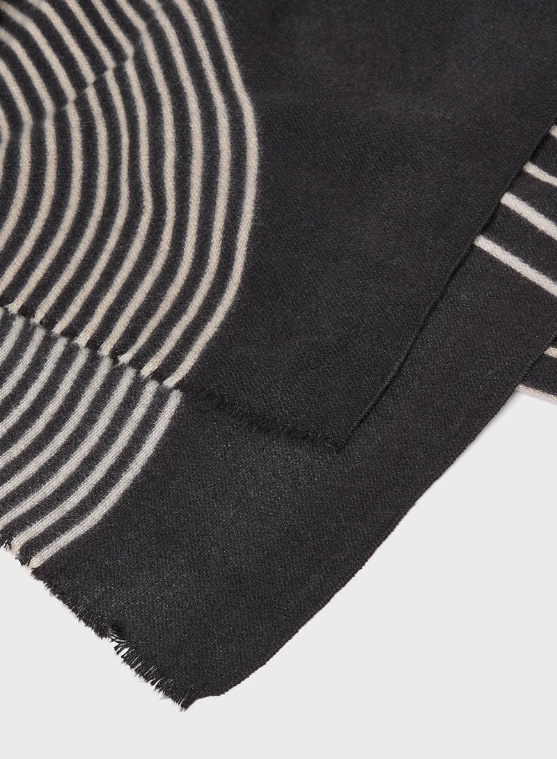 ايلا Light Weight Long Striped Winter Scarf