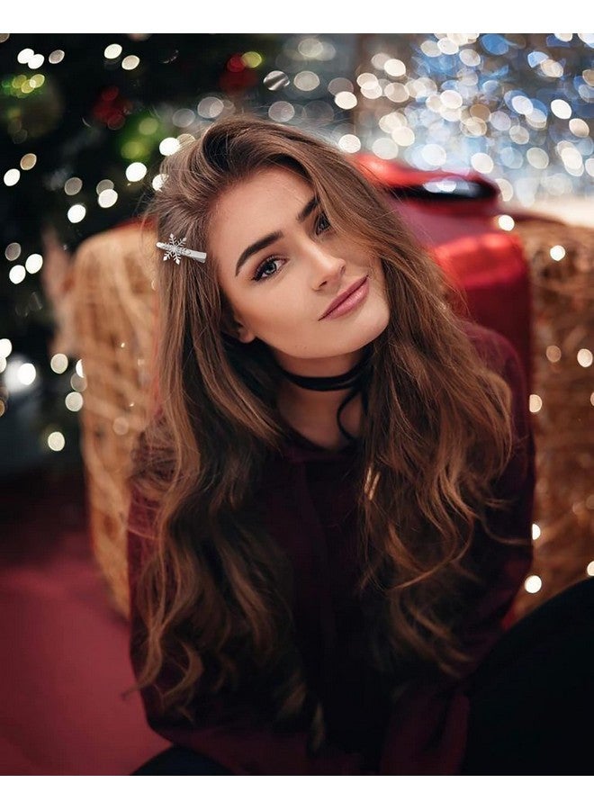 CEALXHENY Christmas Snowflake Hair Clips Holiday Rhinestone Snowflake Hairpins For Women Girls Winter Festive Hair Accessory Christmas Party New Year Gifts (Silver) - Image 5