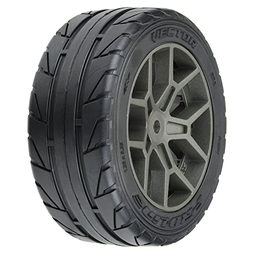 ProLine Racing 18 Vector S3 FR 3585 24 BELTED MTD 14mm Gray PRO1020410 RC Tire - Image 1