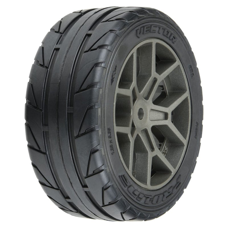ProLine Racing 18 Vector S3 FR 3585 24 BELTED MTD 14mm Gray PRO1020410 RC Tire - Image 2