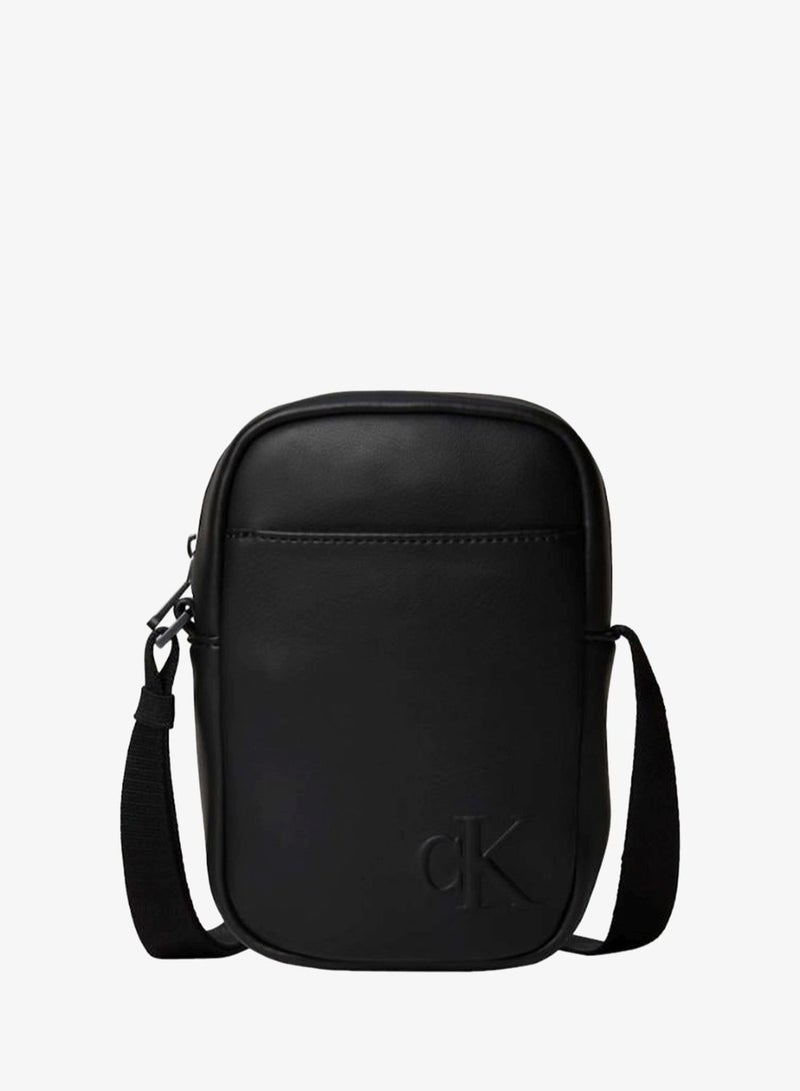 CALVIN KLEIN Embossed Monogram Logo Slim Reporter Bag - Image 1