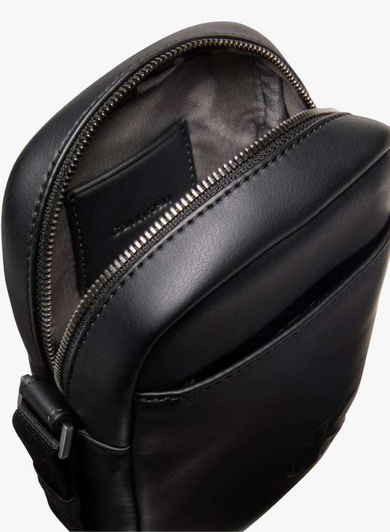 CALVIN KLEIN Embossed Monogram Logo Slim Reporter Bag - Image 3