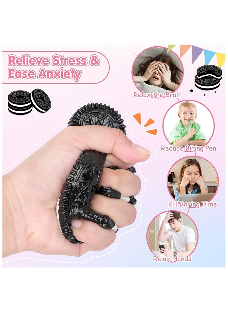 DELGREEN Pack of 4 Squishy Toy for Kids Sensory Stress Relief Fidget Toys, Soft & Safe for Boys & Girls, Pink, Black, Purple  - Image 3