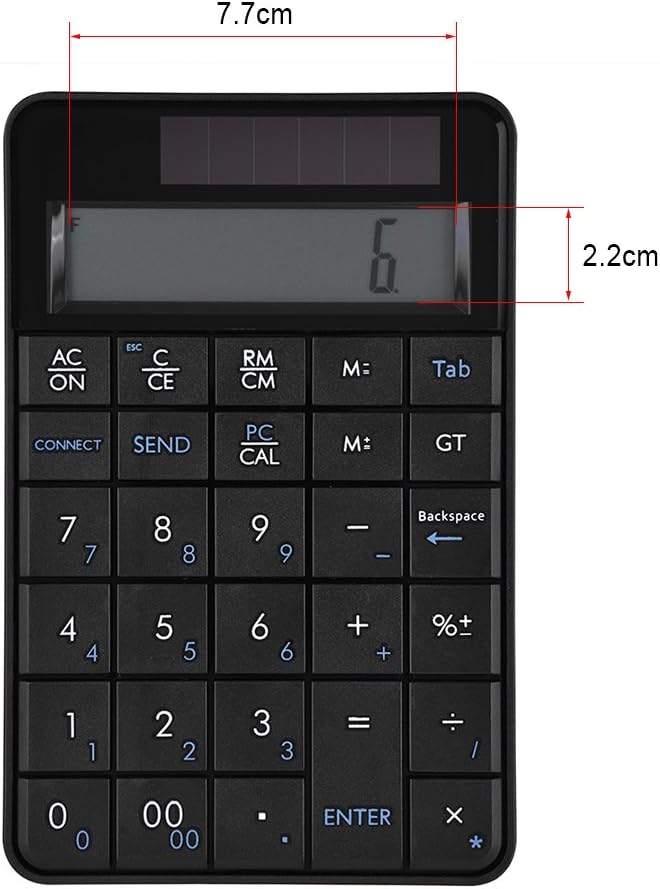 klarako Mini 2.4G USB Wireless 2 in 1 29 Keys Numeric Keypad Keyboard & Calculator with LCD Display - Image 5