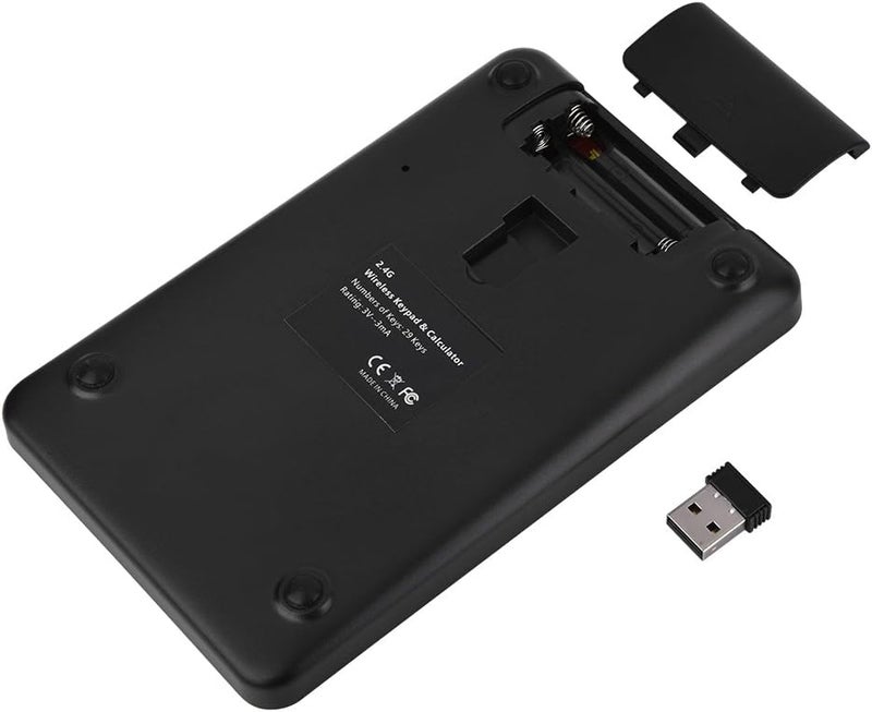 klarako Mini 2.4G USB Wireless 2 in 1 29 Keys Numeric Keypad Keyboard & Calculator with LCD Display - Image 4